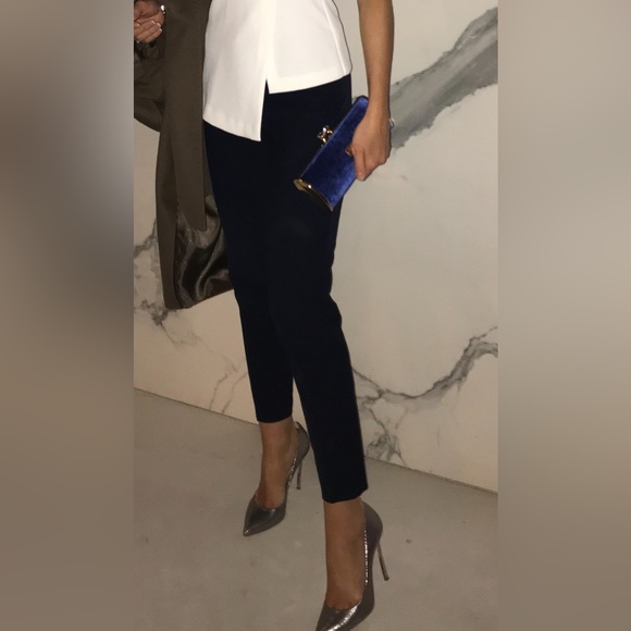 Moschino Love Royal Blue Velvet Clutch WORN ONCE - Picture 7 of 7